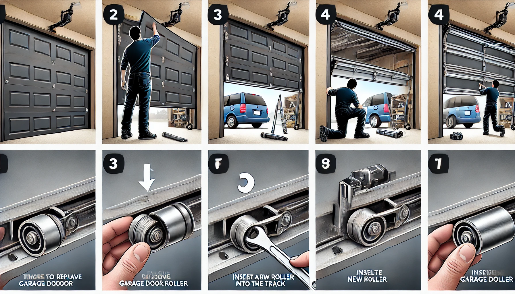 how to replace garage door rollers