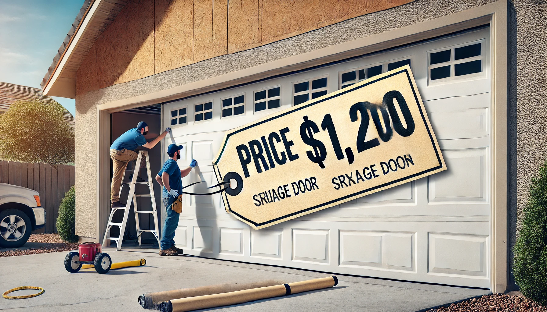 how much is a 16x7 garage door installed